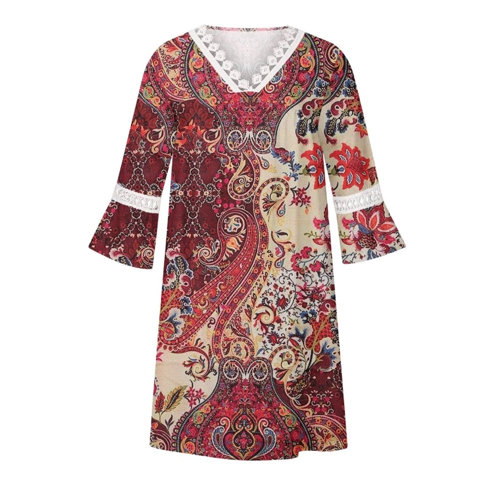 Beautiful Boho Dress Size 12 EUC - Picture 8 of 9